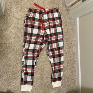 Old Navy Flannel pants- slightly worn - colors are majority red white and black